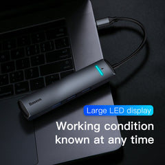 Baseus Mechanical Eye 6 in 1 USB Type-C Hub Grey (CAHUB-J0G)