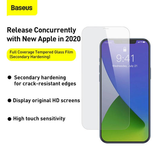 Baseus 0.15mm Tempered Glass for iPhone 12 2020 (2Pcs Pack) Transparent (SGAPIPH61P-FM02)