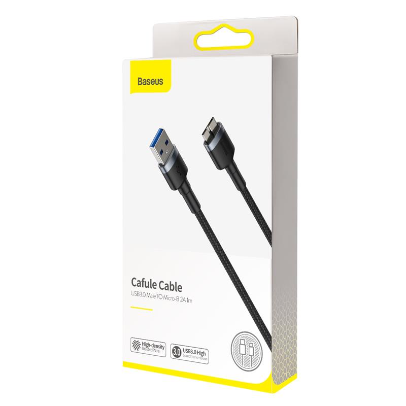 Baseus Cafule Converter Cable USB 3.0 Male To Micro-B 1M - Dark Grey (CADKLF-D0G)