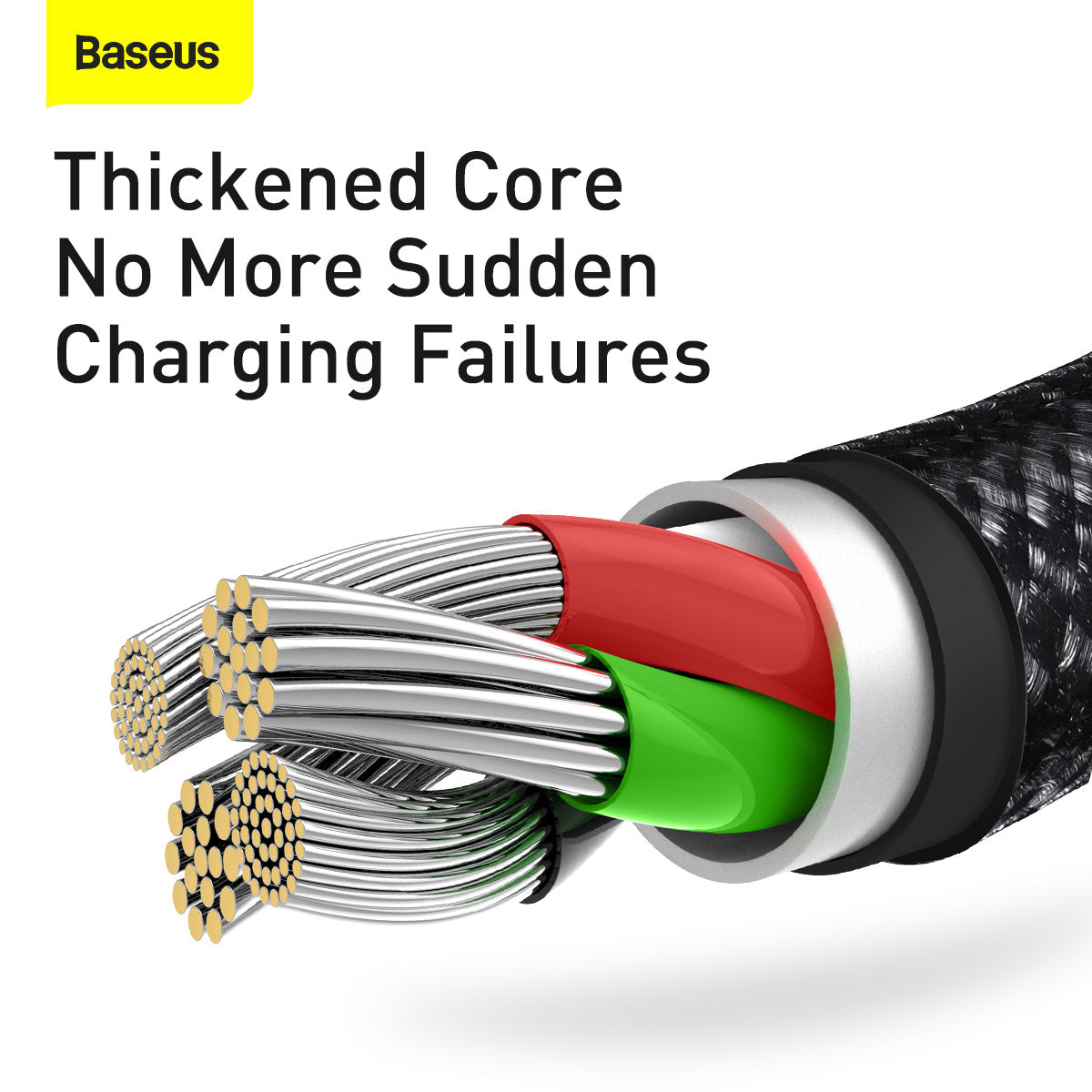 Baseus Tungsten Gold One-For-Three Fast Data Cable USB To M+L+C 3.5A 1.5M Black (CAMLTWJ-01)