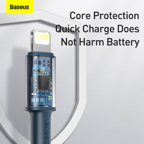 Baseus High Density Braided Fast Charging Data Cable Type-C To iPhone Pd 20W Blue