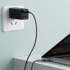 Baseus Gan2 Pro Dual Type-C + USB Quick Charger 65W [US Plug] + Type-C To Type-C (CCGAN-D01)