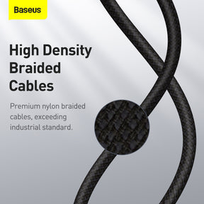 Baseus High Density Braided Fast Data Cable Type-C To Type-C 100W 1M Black (CATGD-01)