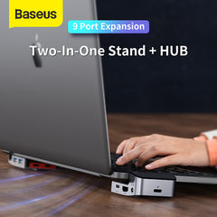 Baseus Armor Age Type-C Bracket Multifunctional Hub Adapter Space Gray (CAHUB-AJ0G)
