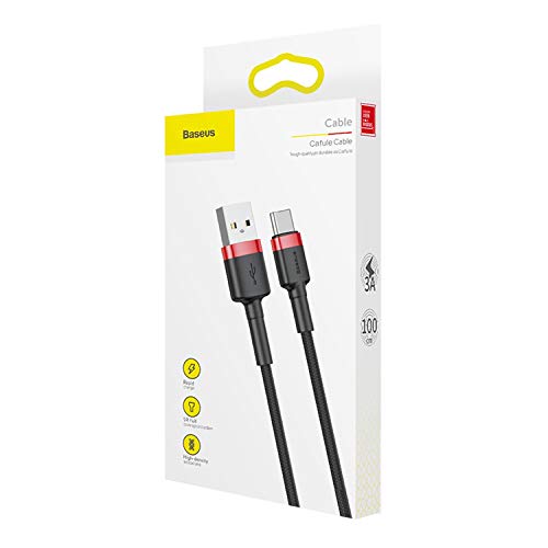 Baseus 3A Fast Charging USB Type C Cable + TPE +High Density Nylon Braided Wire (CATKLF-B19)