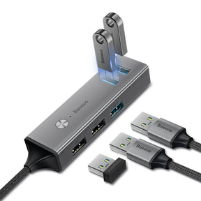 Baseus Cube Hub Adapter From USB-C To 5X USB (3X USB 3.0, 2X USB 2.0) Gray (CAHUB-C0G)