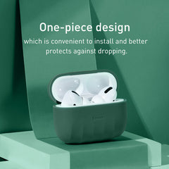 Baseus Shell Pattern Silica Gel Case For Pods Pro Grey Color WIAPPOD-BK0G