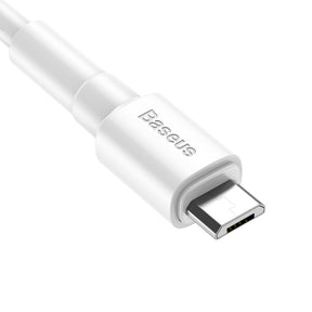 Baseus Mini White Charging Cable for Micro Pin Android Samsung Phones - 2.4A 1M (CAMSW-02)