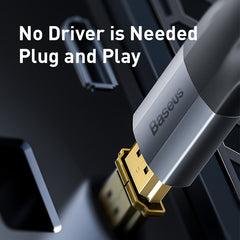Baseus Enjoyment Series Mini DP Male To 4K HD Male Adapter Cable 1M Dark Grey (CAKSX-L0G)