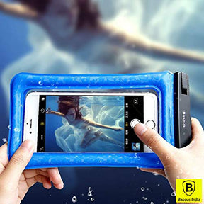 Baseus Air Cushion Waterproof Clear Bag With Neck Strap Universal Phone Pouch