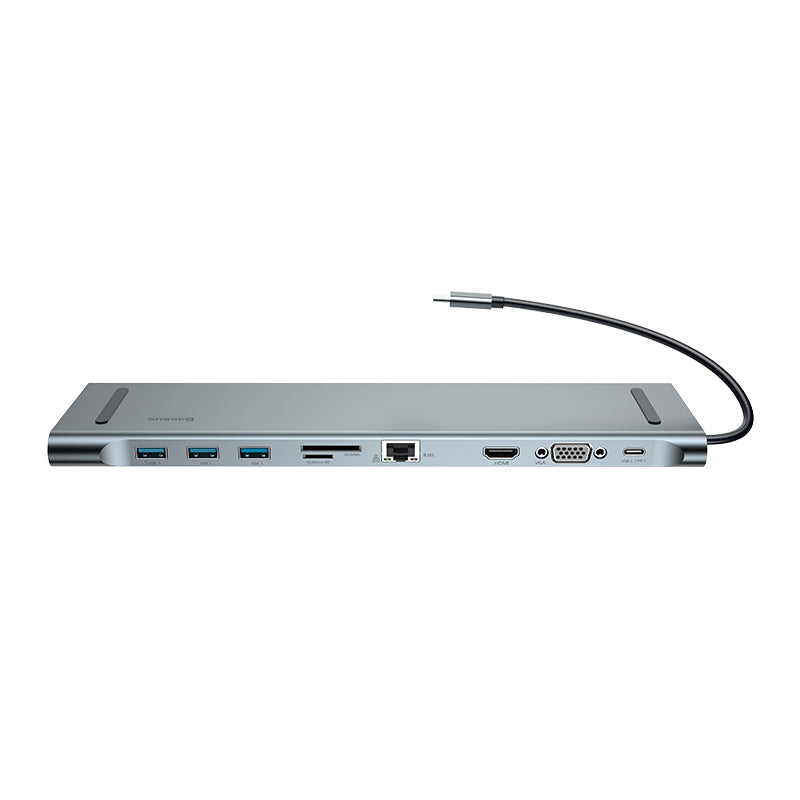 Baseus Enjoyment Series Type-C Notebook Hub Adapter (PD/HDMI/VGA/RJ45/Sd/USB*3) (CATSX-F0G)