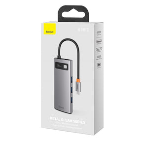 Baseus Metal Gleam 6 in 1 Multifunctional USB Type-C Hub Grey (CAHUB-CW0G)