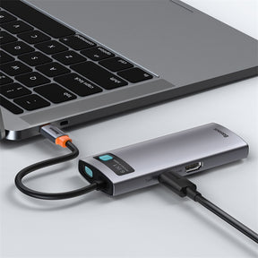 Baseus Metal Gleam 6 in 1 Multifunctional USB Type-C Hub Grey (CAHUB-CW0G)