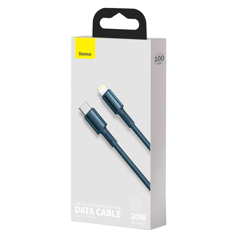 Baseus High Density Braided Fast Charging Data Cable Type-C To iPhone Pd 20W Blue