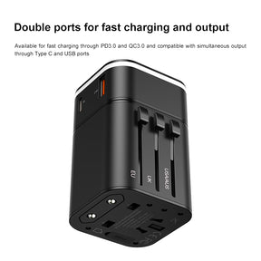 Baseus Removable 2in1 Universal Travel Adapter Pps Quick Charger Edition Black (TZPPS-01)