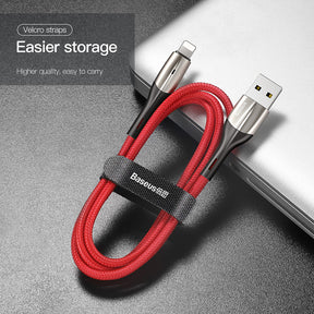 Baseus Horizontal Data Cable for iPhone/ Lightning Nylon Braided 1M for iPhone 12, Ip (CALSP-D01)