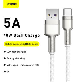 Baseus Cafule Series Metal Data Cable USB To Type-C 40W 2M