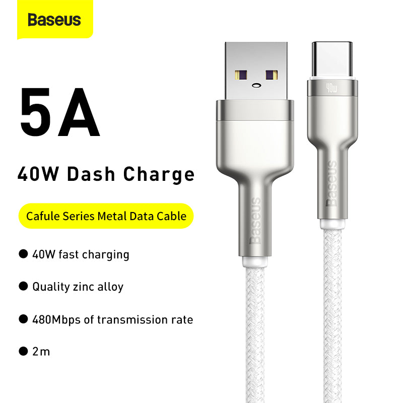 Baseus Cafule Series Metal Data Cable USB To Type-C 40W 2M