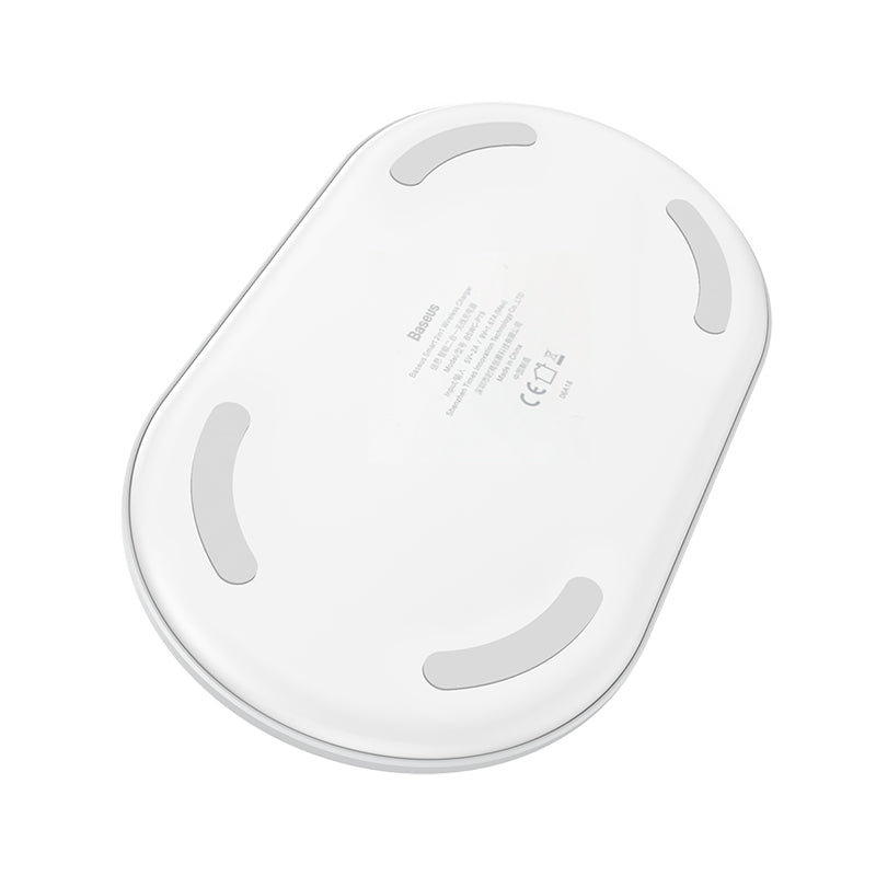 Baseus Smart 2 in 1 Wireless Charger for iPhone & iWatch - White (WX2IN1-C02)
