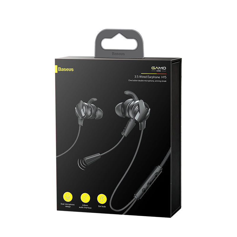 Baseus Gamo Wired Earphone H15 Black (NGH15-01)