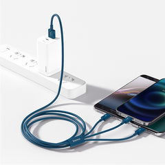 Baseus Superior Series Fast Charging Data Cable USB To M+L+C 3.5A 1.5M  (CAMLTYS-02)