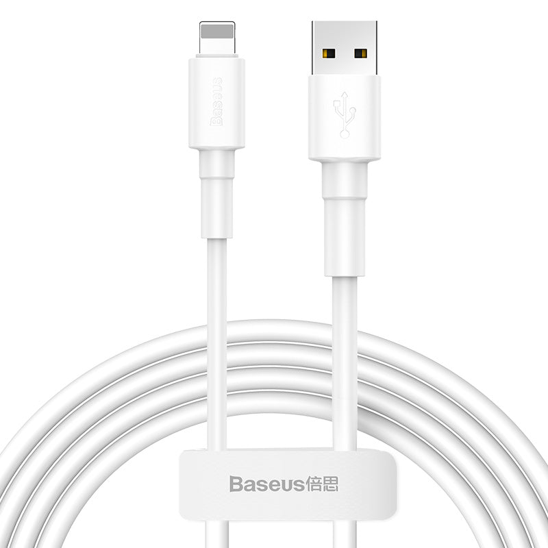 Baseus Mini White Charging Cable for iPhone Lightening 8 Pin - 2.4A 1M White Ip (CALSW-02)
