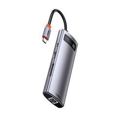 Baseus Metal Gleam 8 in 1 Multifunctional USB Type-C Hub Grey (CAHUB-CV0G)