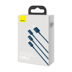 Baseus Superior Series Fast Charging Data Cable USB To M+L+C 3.5A 1.5M  (CAMLTYS-02)