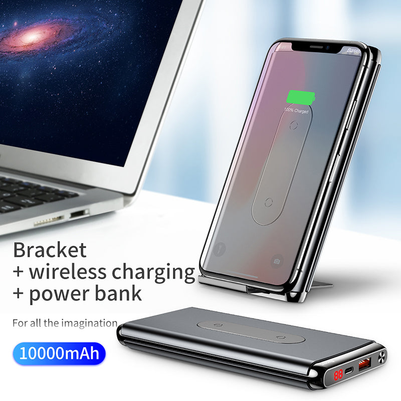 Baseus Wireless Charger Qi Power Bank 10000 Mah 15W USB Type-C Pd + Quick Charge (WXHSD-D01)