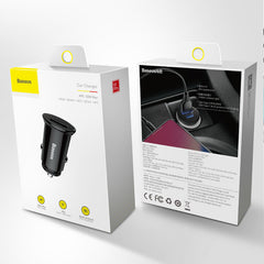 Baseus Circular Plastic Car Charger | PPS | USB A+C 2-in-1 30W Car Charger (CCALL-YS01)