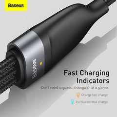 Baseus Flash Series One-for-Three Fast Charging Data Cable USB To M+L+C 1.2M (CA1T3-G1)