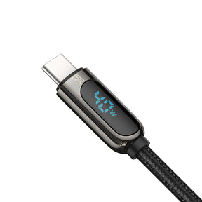 Baseus Display Fast Charging Data Cable USB To Type-C 5A 1M Black (CATSK-01)