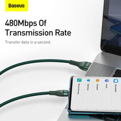 Baseus Flash Series One-for-Three Fast Charging Data Cable USB To M+L+C 1.2M (CA1T3-G1)