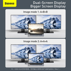 Baseus Metal Gleam 9 in 1 Multifunctional USB Type-C Hub Grey (CAHUB-CU0G)