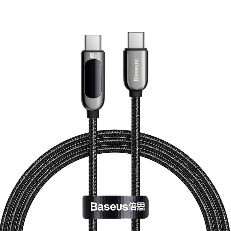 Baseus Display Fast Charging Data Cable Type-C To Type-C 100W (CATSK-B01)