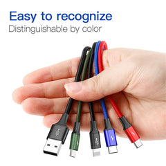 Baseus Fast 4-in-1 Data Cable, Ios Port + Type-C + Dual Micro USB Cable, 1.2M (CA1T4-B01)