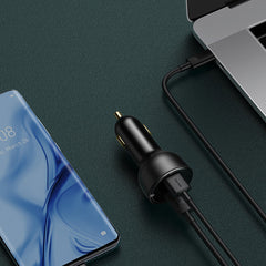 Baseus Supreme Digital Display PPS 100W Dual Quick Charger Car Charger + 100W Cable (TZCCZX-01)