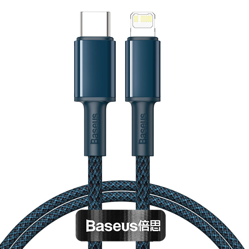 Baseus High Density Braided Fast Charging Data Cable Type-C To iPhone Pd 20W Blue