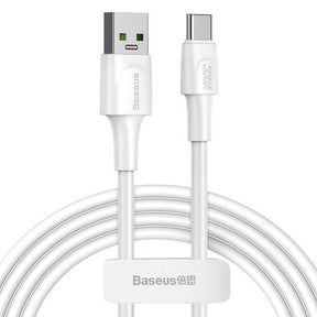 Baseus White Series (Support Vooc) Quick Charging Cable USB for Type-C 5A 2M