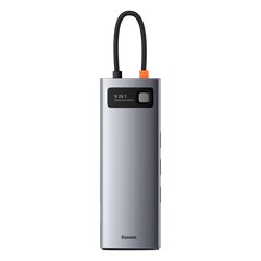 Baseus Metal Gleam 9 in 1 Multifunctional USB Type-C Hub Grey (CAHUB-CU0G)