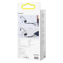 Baseus Bright Mirror 2 Series Retractable 3-in-1 Fast Charging  Data Cable Type-C to M+L+C 100W 1.1m Black-CAMJ010201