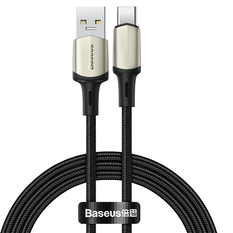 Baseus Cafule Vooc Certified USB Type C 5A Quick Charging Cable 5A 1M Black(CATKLF-VA01)