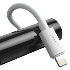 Baseus Simple Wisdom Data Cable Kit USB Type-C to Lightning 5A (2Pcs/Set) 1.5M White (TZCATLZJ-02)