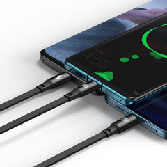 Baseus Bright Mirror 2 Series Retractable 3-in-1 Fast Charging  Data Cable Type-C to M+L+C 100W 1.1m Black-CAMJ010201