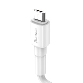 Baseus Mini White Charging Cable for Micro Pin Android Samsung Phones - 2.4A 1M (CAMSW-02)