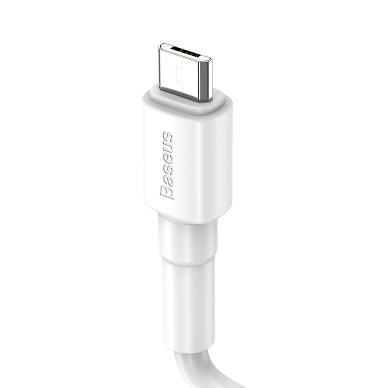 Baseus Mini White Charging Cable for Micro Pin Android Samsung Phones - 2.4A 1M (CAMSW-02)