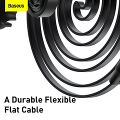 Baseus Bright Mirror 2 Series Retractable 3-in-1 Fast Charging  Data Cable Type-C to M+L+C 100W 1.1m Black-CAMJ010201