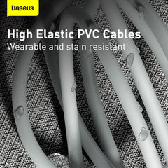 Baseus Simple Wisdom Data Cable Kit USB Type-C to Lightning 5A (2Pcs/Set) 1.5M White (TZCATLZJ-02)