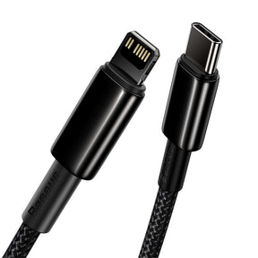 Baseus Tungsten Gold Fast Charging Data Cable Type-C To iPhone Pd 20W 1M/2M BlackCATLWJ-01