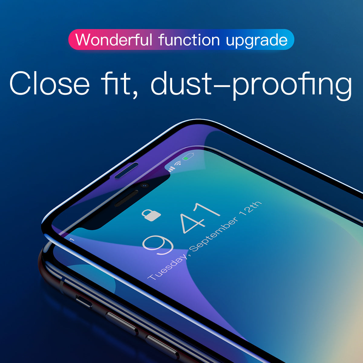 Baseus 0.3mm Rigid-edge Curved-Screen Tempered Glass Screen Protector with Anti-Blue Light For iPhone XS Max/11 Pro Max (SGAPIPH65-BJG01)
